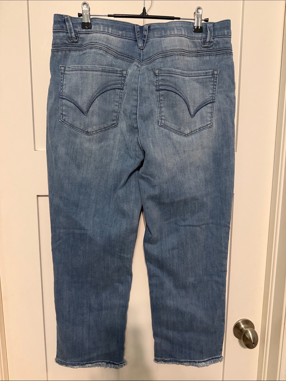 Democracy Ab Solution Light Blue Slim Straight High-Rise Jeans Size 14 Petite - Picture 6 of 8